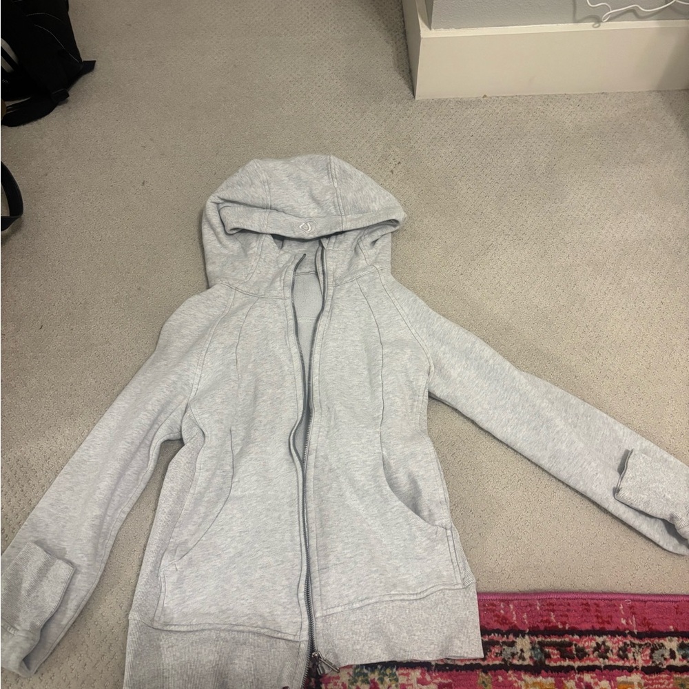Grey scuba full zip jacket